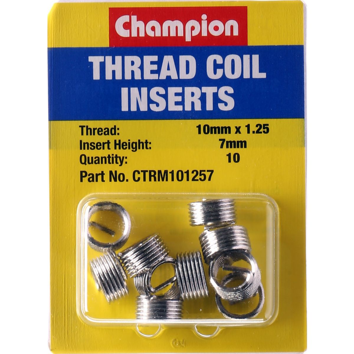 Champion Fasteners Thread Insert Refills M10 X 1.25 X 7mm CTRM101257