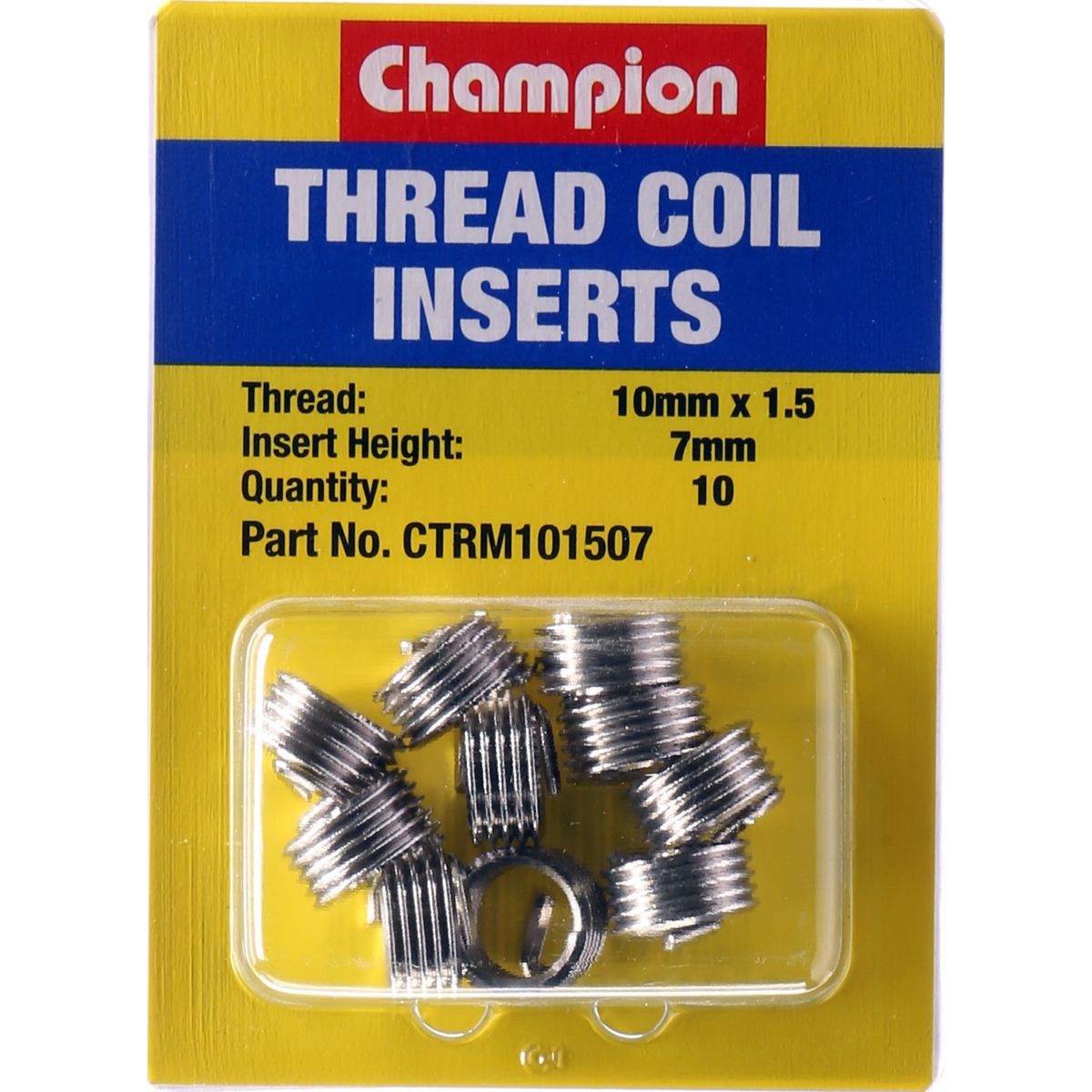Champion Fasteners Thread Insert Refills M10 x 1.50 x 7mm CTRM101507