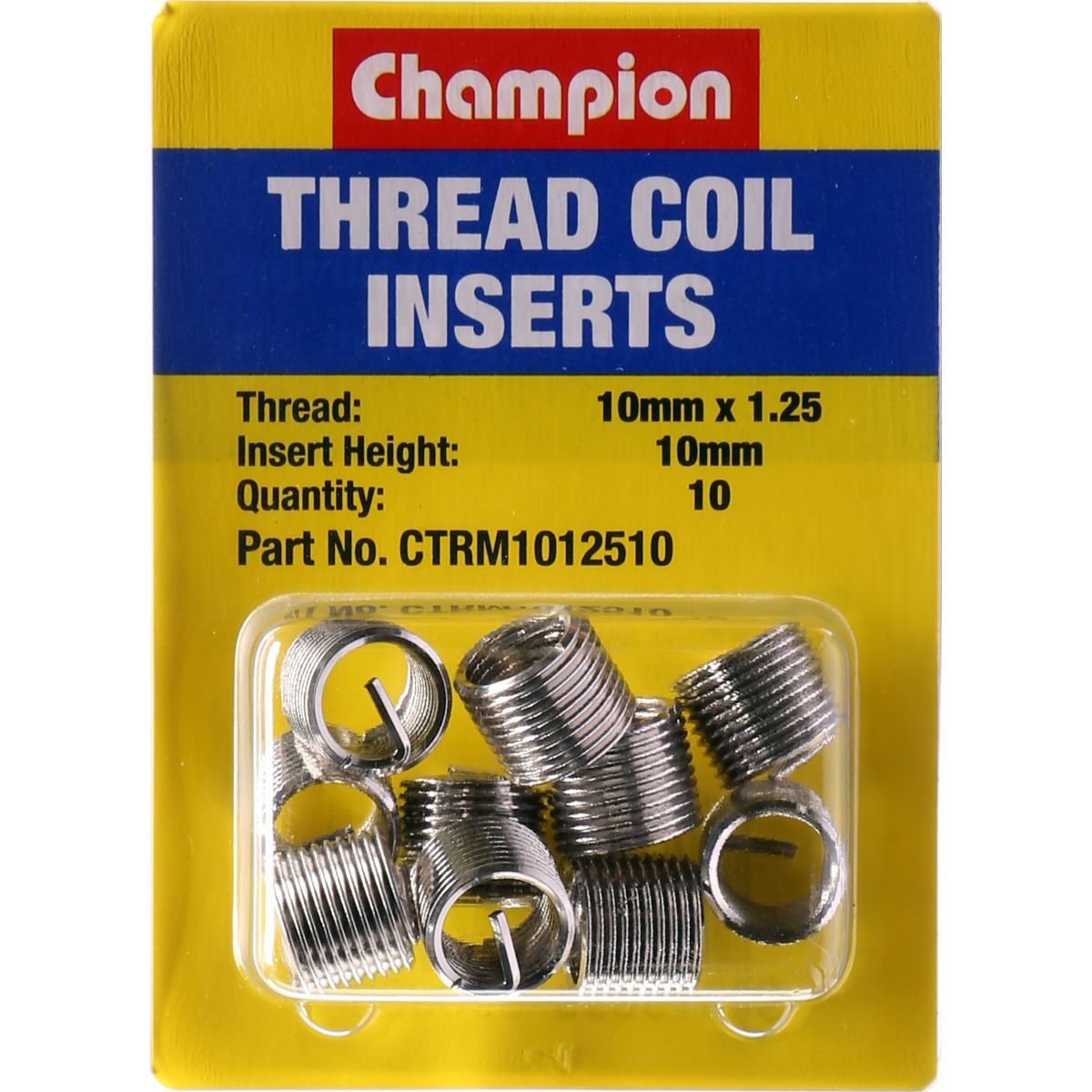 Champion Fasteners Thread Insert Refills M10 X 1.25 X 10mm CTRM1012510