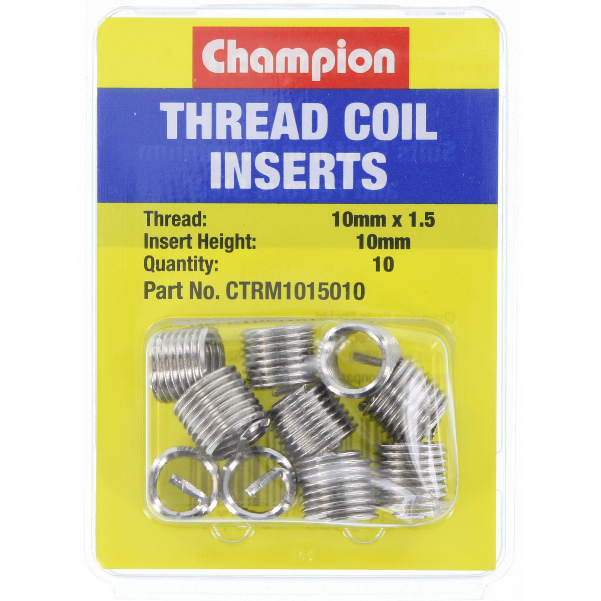 Champion Fasteners Thread Insert Refills M10 X 1.50 X 10mm CTRM1015010