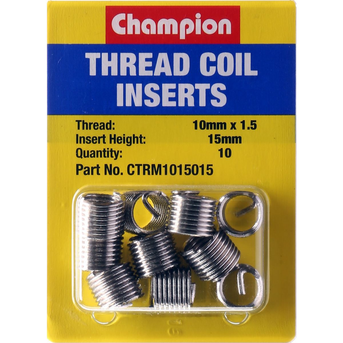 Champion Fasteners Thread Insert Refills M10 X 1.50 X 15mm CTRM1015015