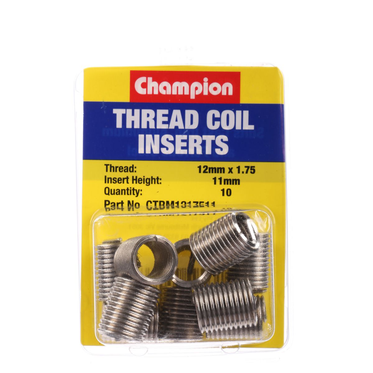 Champion Fasteners Thread Insert Refills M12 X 1.75 X 11mm CTRM1217511