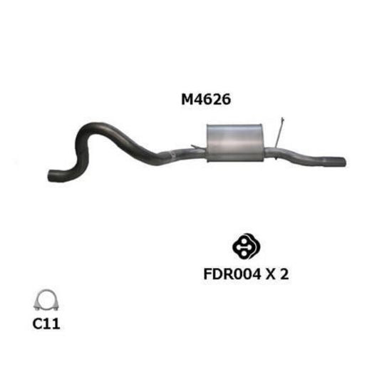 Redback Rear Exhaust Muffler M4626