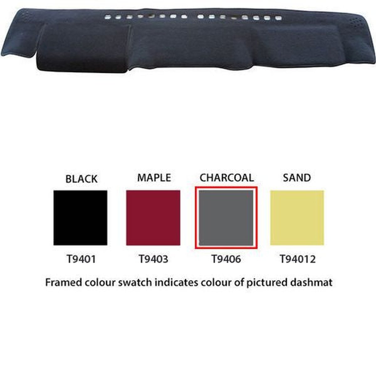 Sunland Dashmat fits TOYOTA LANDCRUISER (70 SERIES VDJ76/78/79 MY10 - MY13 - 9/09 to 10/15) - Charcoal