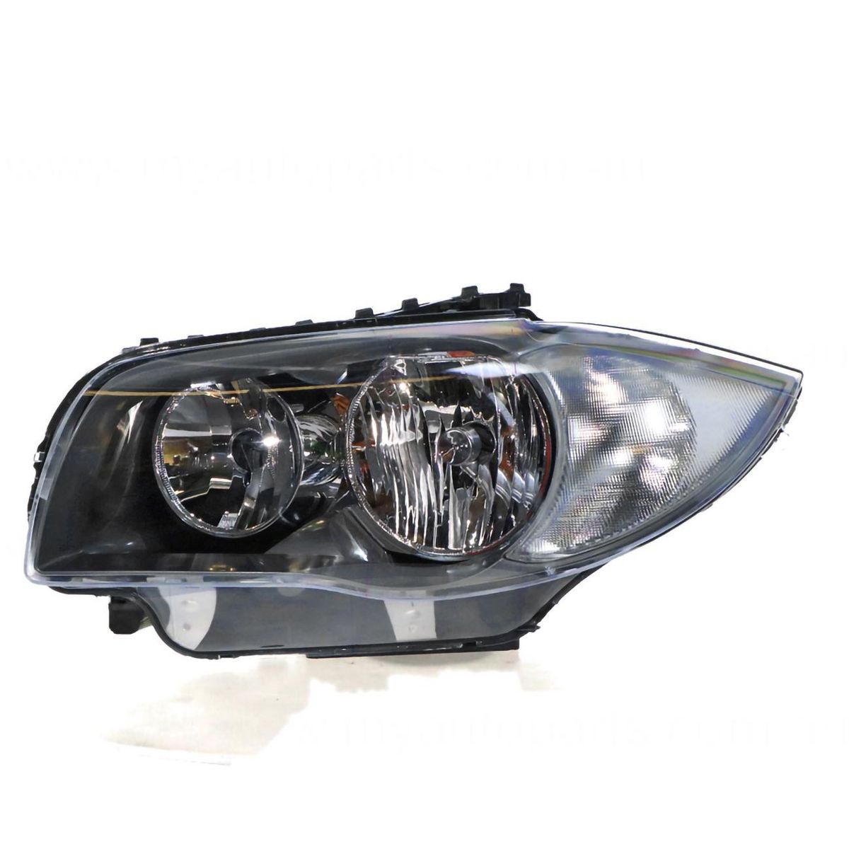 APG All Crash Halogen Black Head Lamp Passenger Side Certified suits BMW 1 Series 2007 to 2009 EGA-21031LHQ