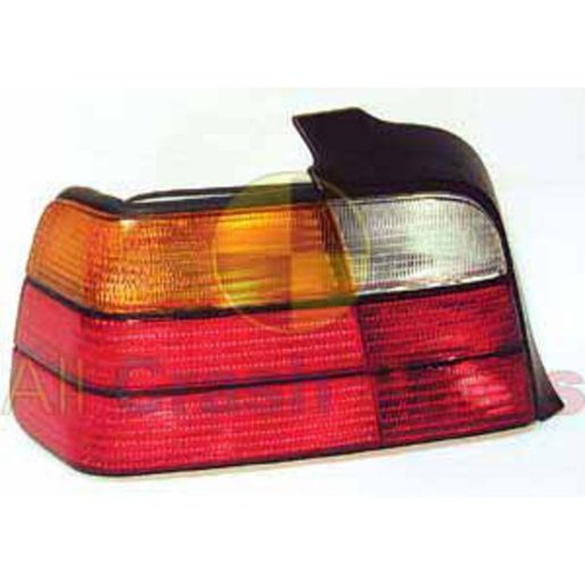 APG All Crash Black Red/Amber/Clear Tail Lamp Passenger Side Certified Suits BMW 3 Series E36 1991 to 1996 ETC-21040LHQ