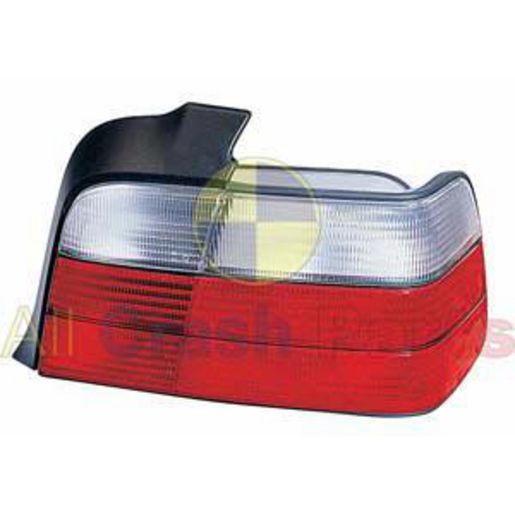 APG All Crash Black Red/Clear Tail Lamp Drivers Side Certified Suits BMW 3 Series E36 Sedan 1997 to 2000 ETC-21041RHQ