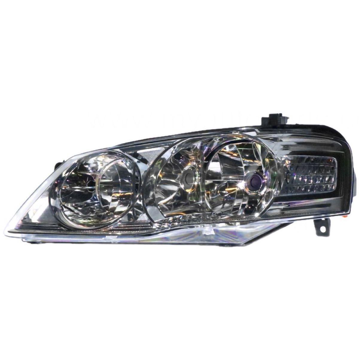 APG All Crash Chrome Halogen Head Lamp Passenger Side Certified Suits Ford Falcon Futura/Fairmont BF II 2006 to 2008 FAB-21034LHQ