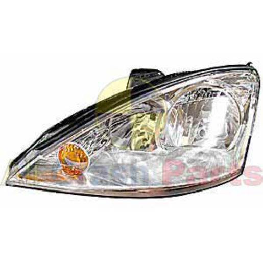APG All Crash Halogen Manual Adjust Head Lamp Passenger Side Certified Suits Ford Focus LR 2002 to 2004 FOA-21031LHQ
