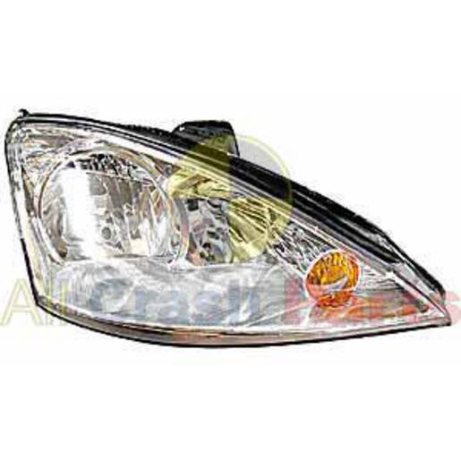 APG All Crash Halogen Manual Adjust Head Lamp Drivers Side Certified Suits Ford Focus LR 2002 to 2004 FOA-21031RHQ