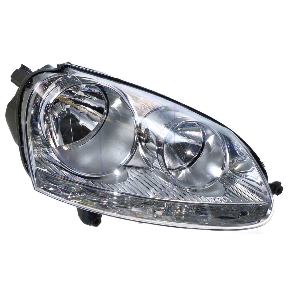 APG All Crash Chrome Head Lamp Drivers Side Certified suits Volkswagen Golf/Jetta 2004 to 2011 VGF-21031RHQ