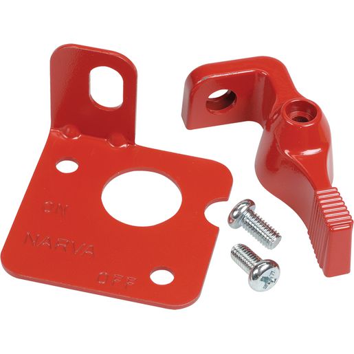 Narva Battery Master Switch Lockout Lever Kit Red 61077R