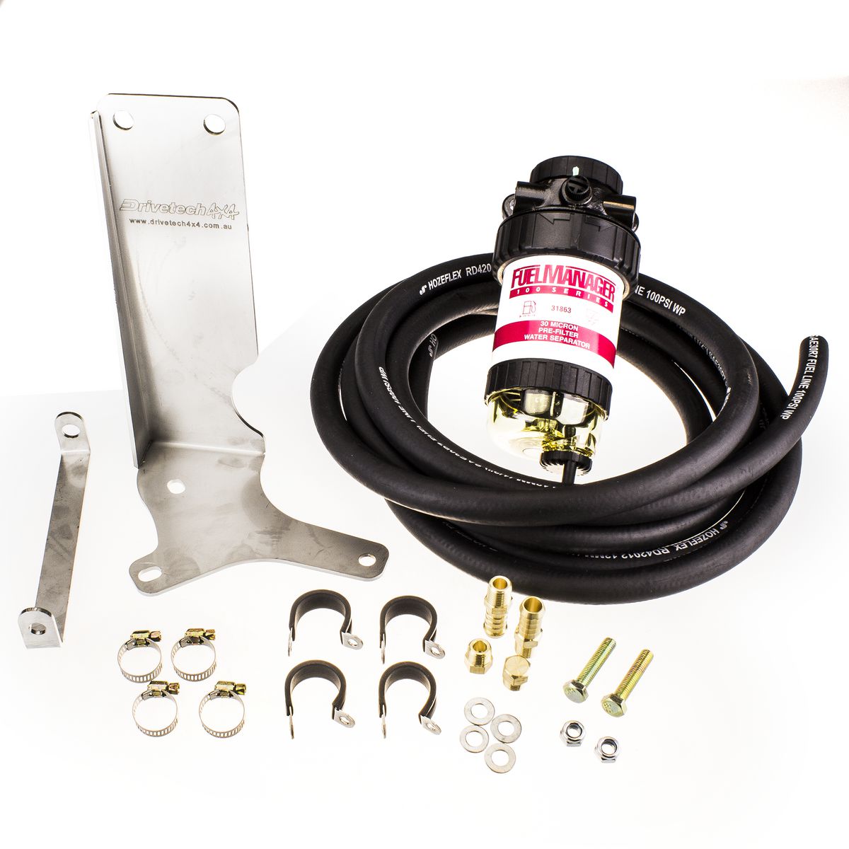 Drivetech 4x4 FuelManager Diesel Pre Filter Kit DT-FMK013 fits Toyota LandCruiser 4.5L Diesel 2007-11