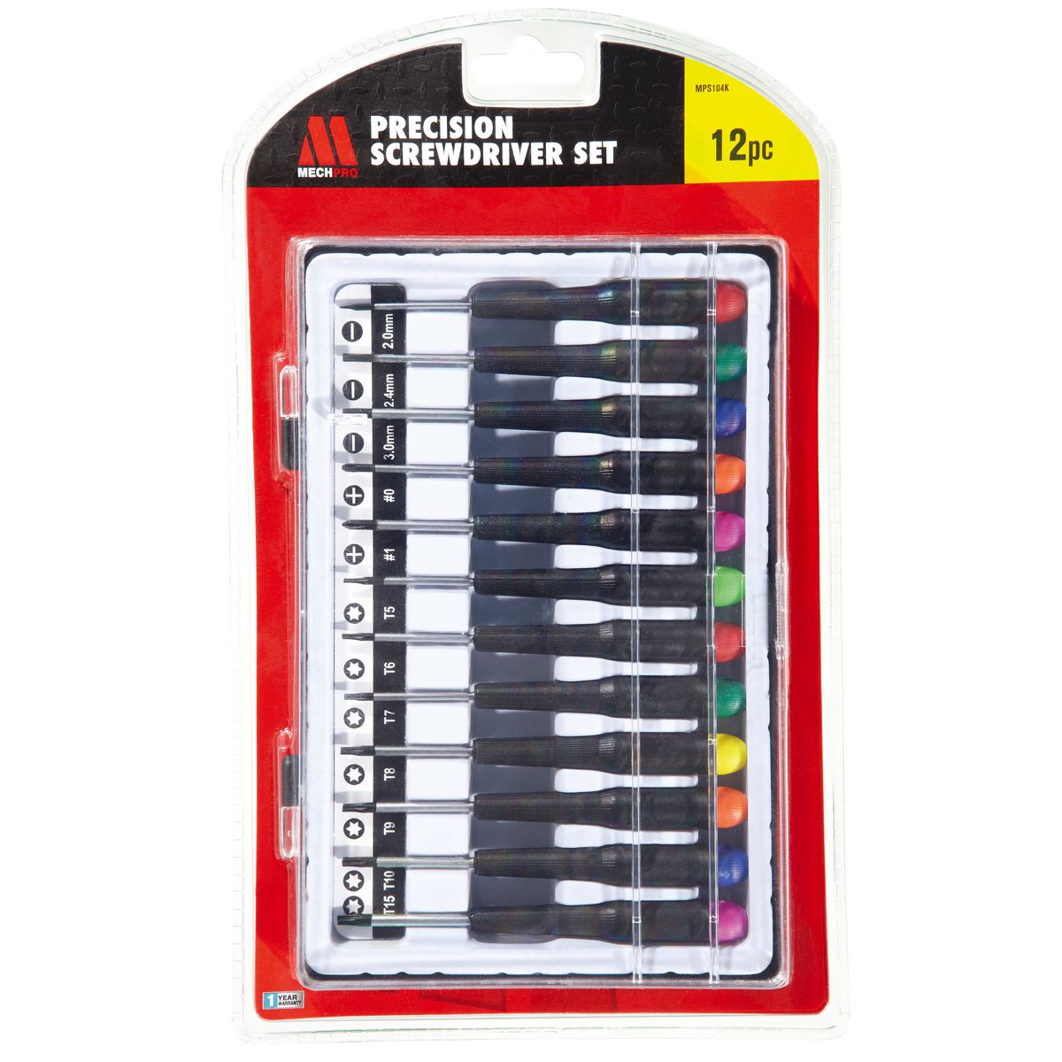 Mechpro Precision Screwdriver Set 12Pc MPS104K-D