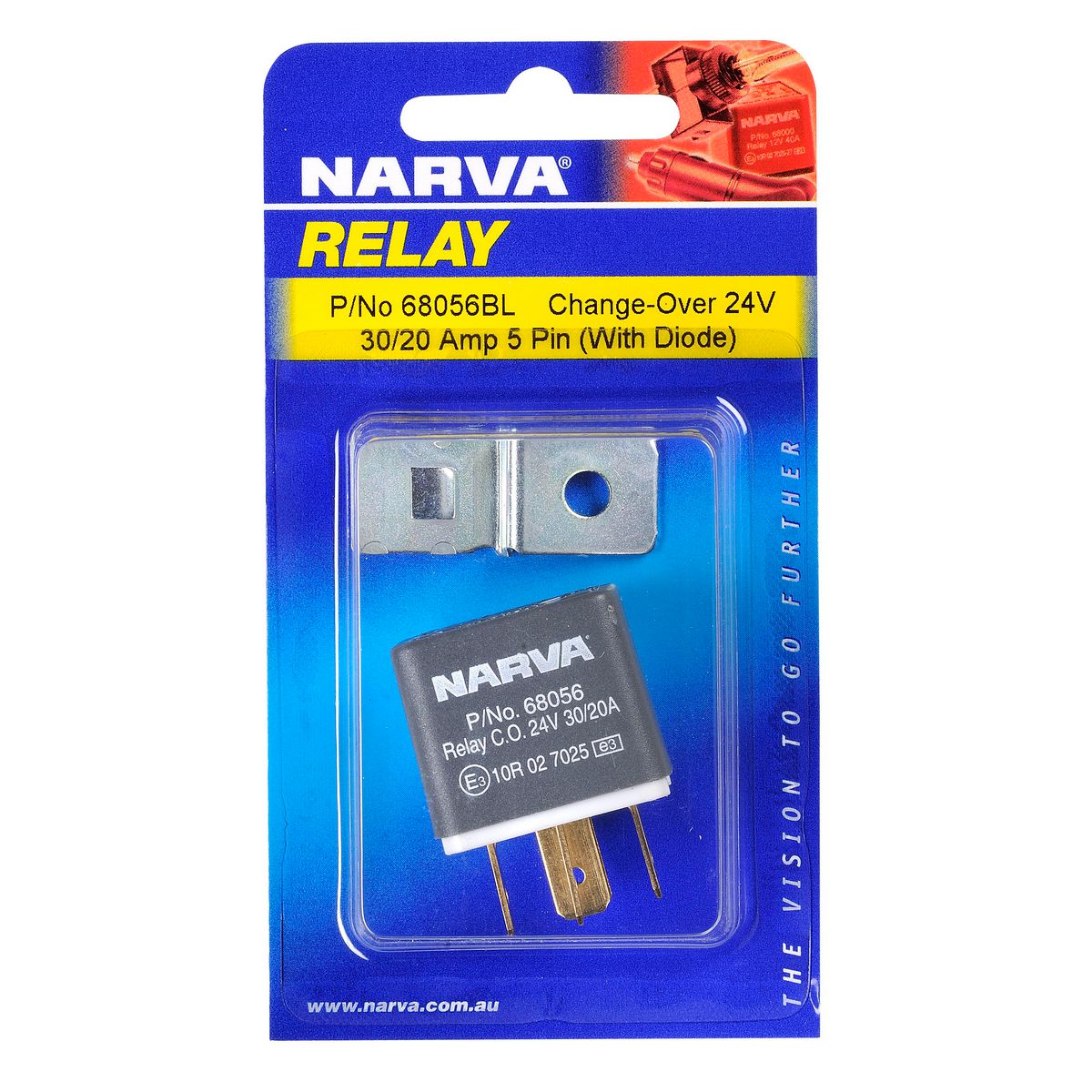 Narva Relay Change-Over With Diode 12V 5 Pin 30A/20A 68056BL