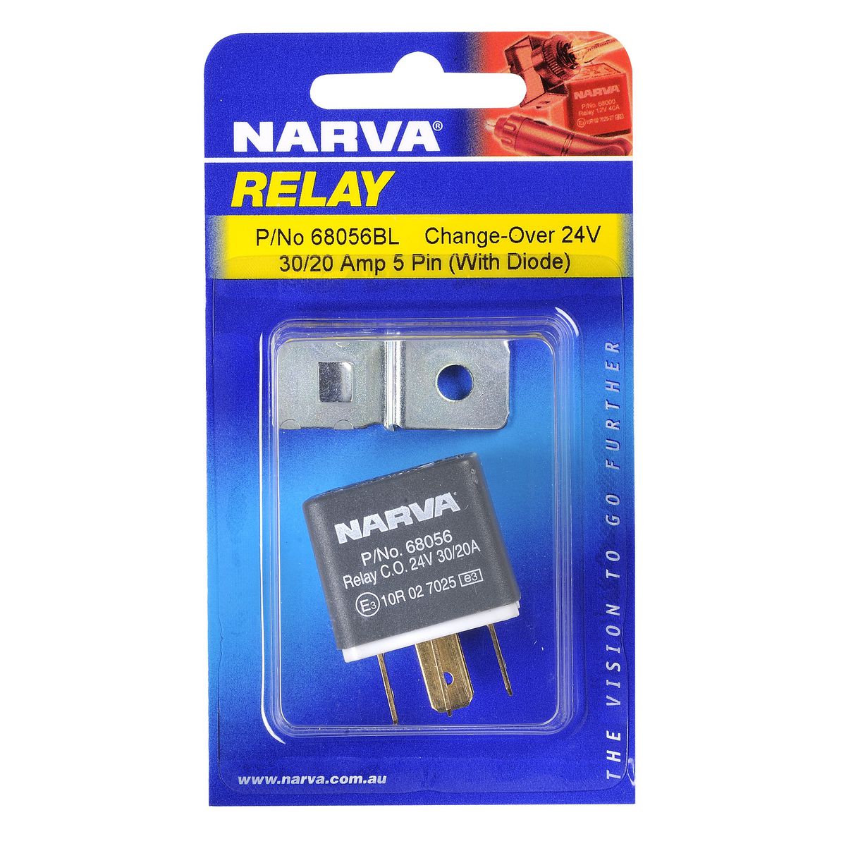 Narva Relay Change-Over With Diode 12V 5 Pin 30A/20A 68056BL