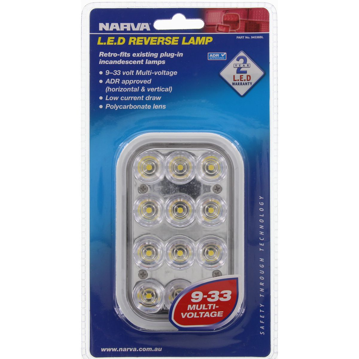 Narva Model 45 LED Reverse Lamp White 9-33V 94536BL