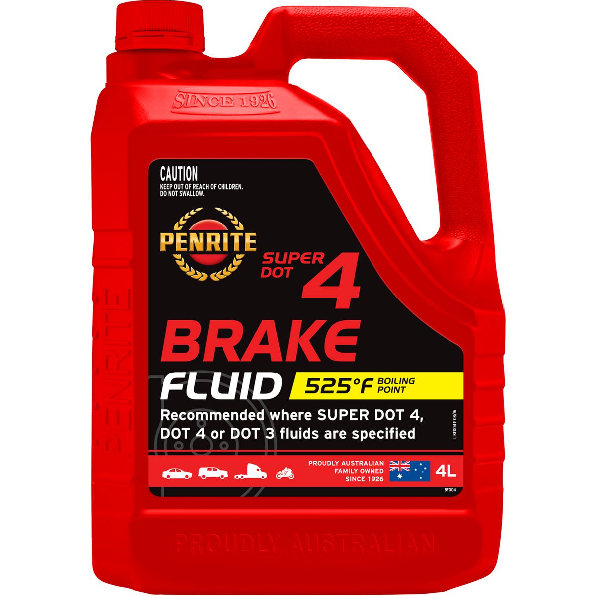Penrite Brake Fluid Super DOT 4 4L BF004