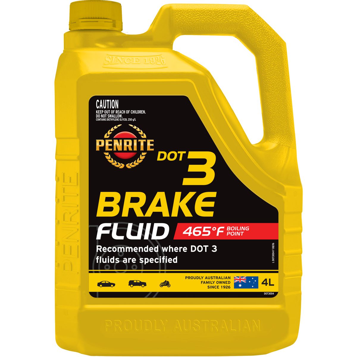 Penrite Brake Fluid DOT 3 4L DOT3004