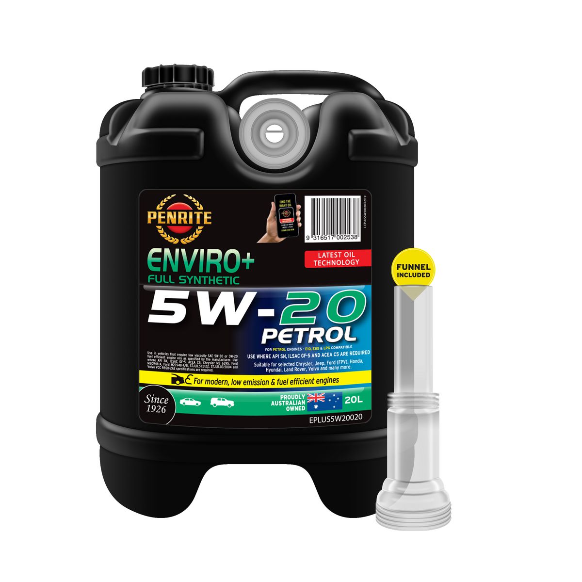 Penrite Enviro+ 5W-20 Engine Oil 20L