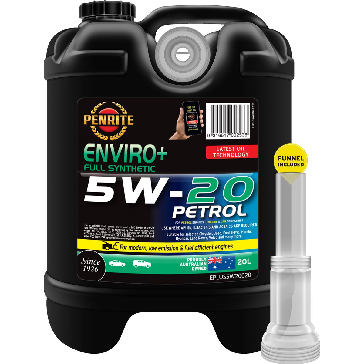 Penrite Enviro+ 5W-20 Engine Oil 20L