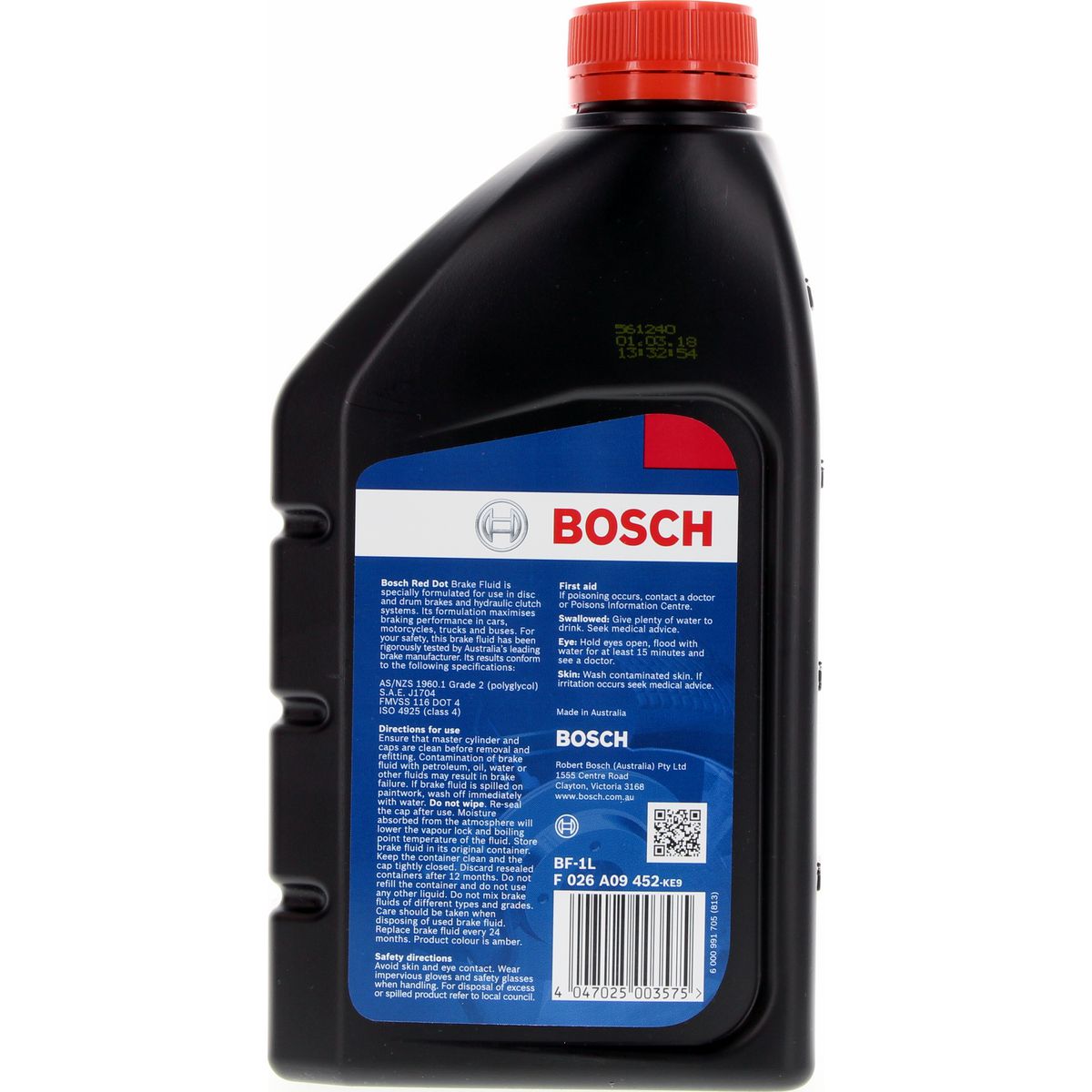 Bosch Red Dot 4 Brake Fluid 1L BF-1L