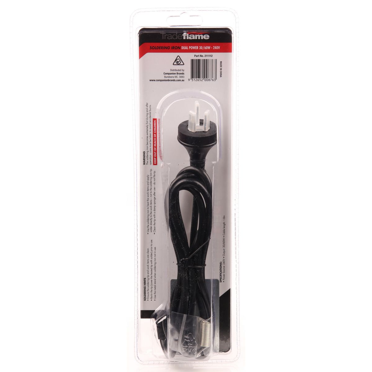 Trade Flame Soldering Iron 240V 30W & 60W 211112