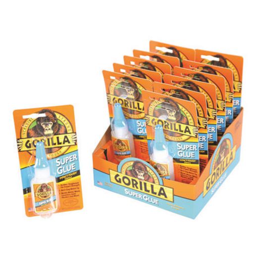Gorilla Products Gorill Super Glue Merchandiser 12Pc 15Gm 4100402