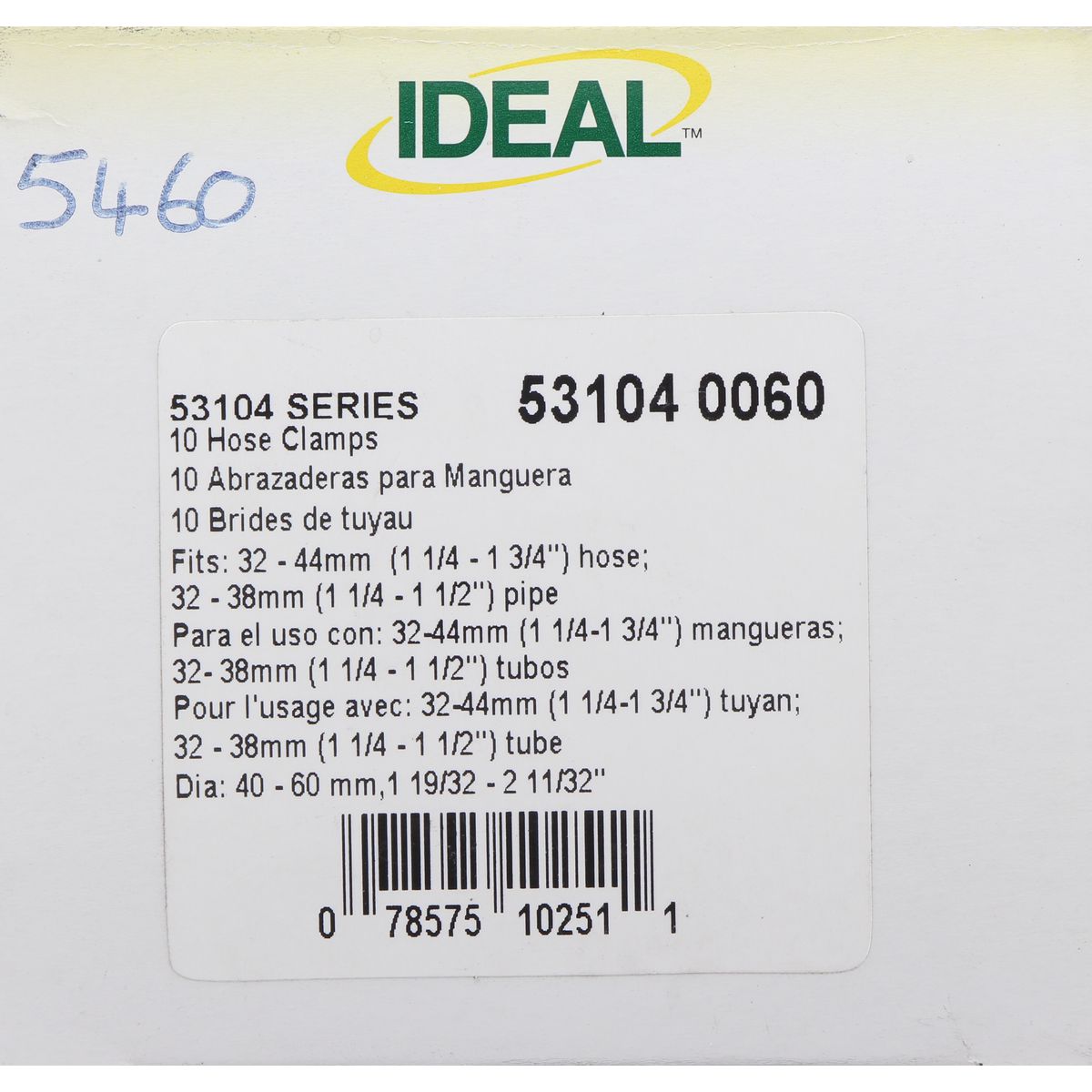 Ideal Hose Clamp 40-60Mm 5460