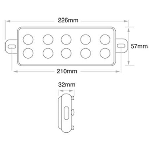 OEX Front Bull Bar LED Combination Lamp 12V/24V With Front Indicator, Park Light And Drl Daytime Running Light LLX33043