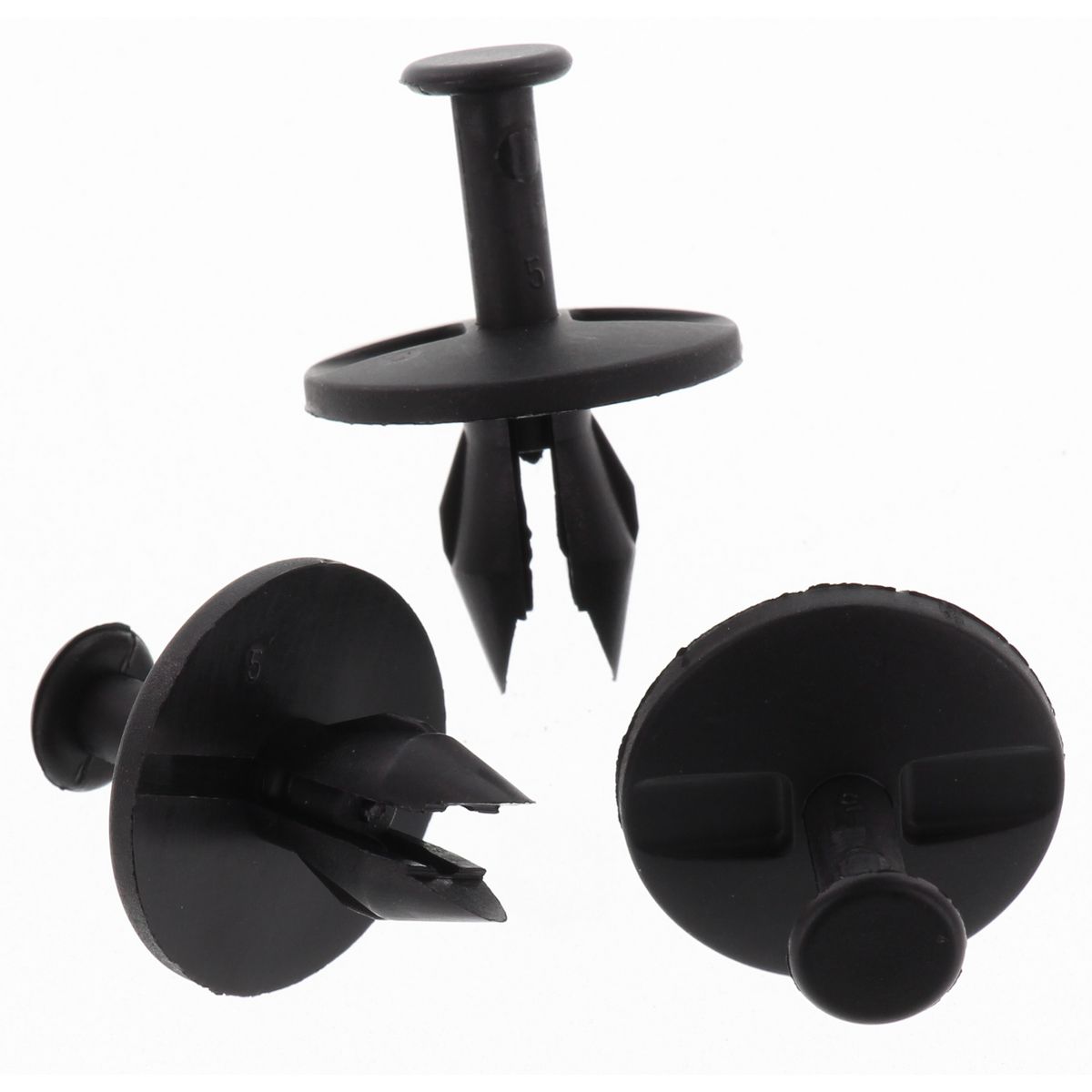 Champion Fasteners Push Rivet Black Len: 18mm Hole: 10mm Head: 25mm TF64