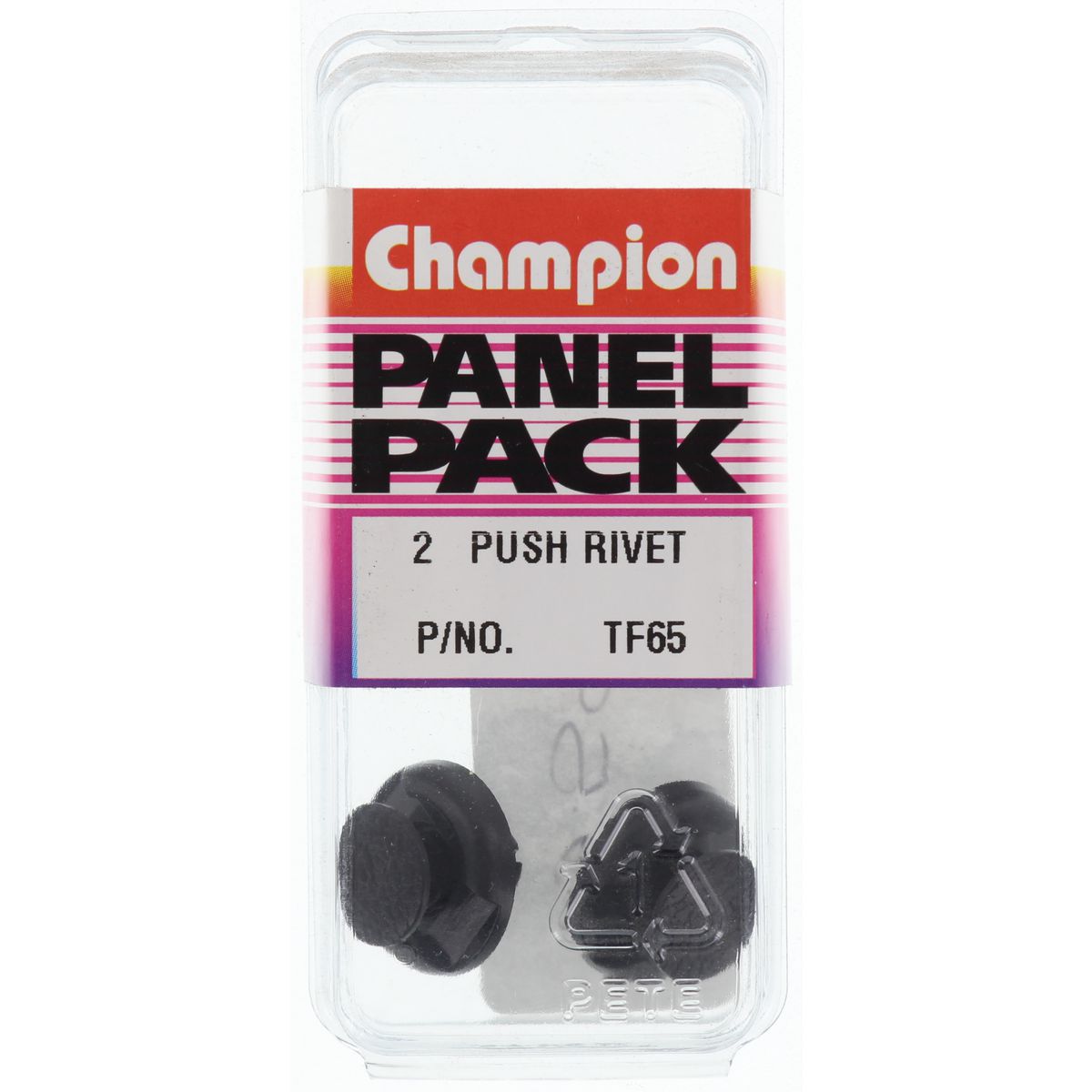 Champion Fasteners Push Rivet Black Len:7mm Hole:7mm Head:18mm TF65