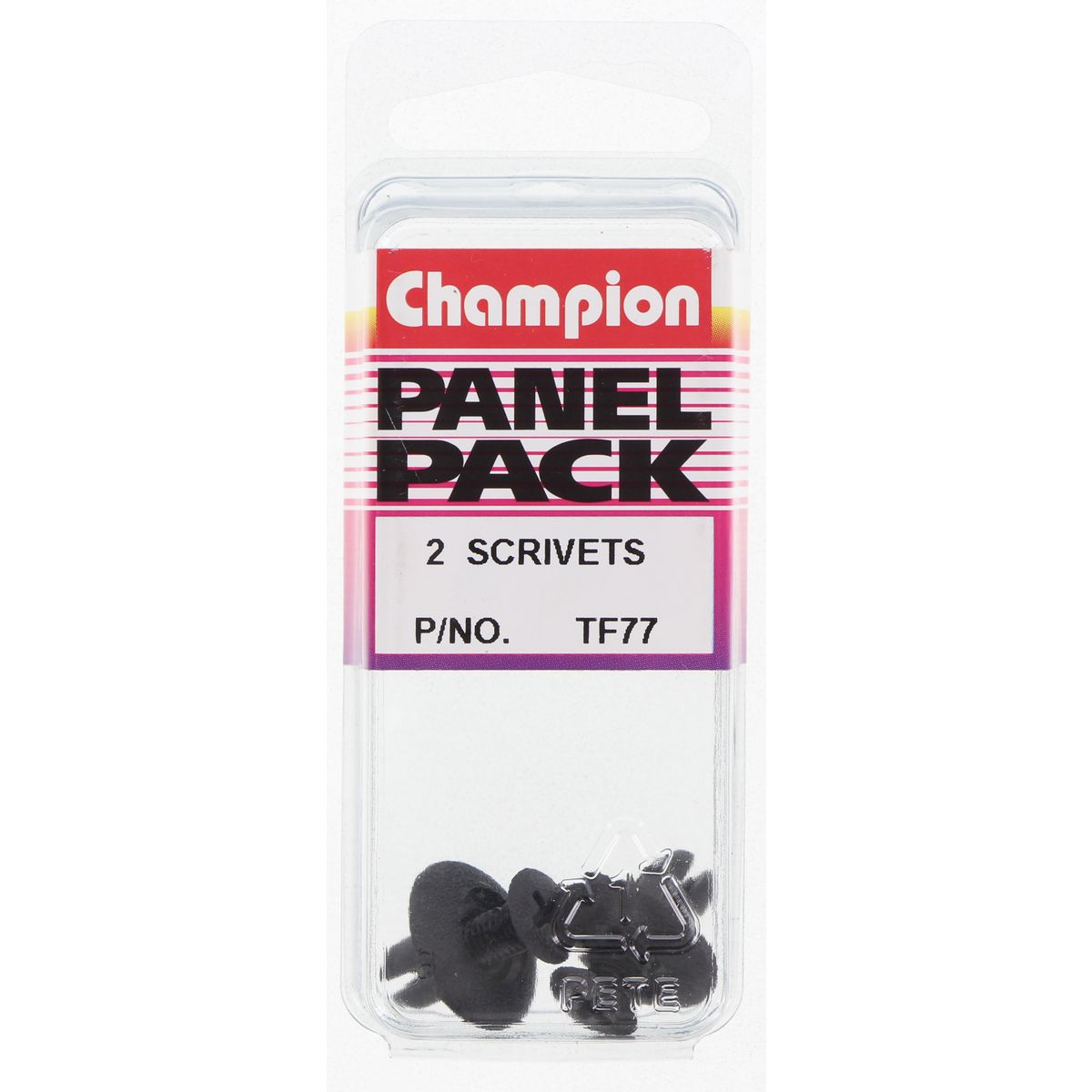 Champion Fasteners Scrivet Black Len: 10mm Hole: 7mm Head: 17mm TF77
