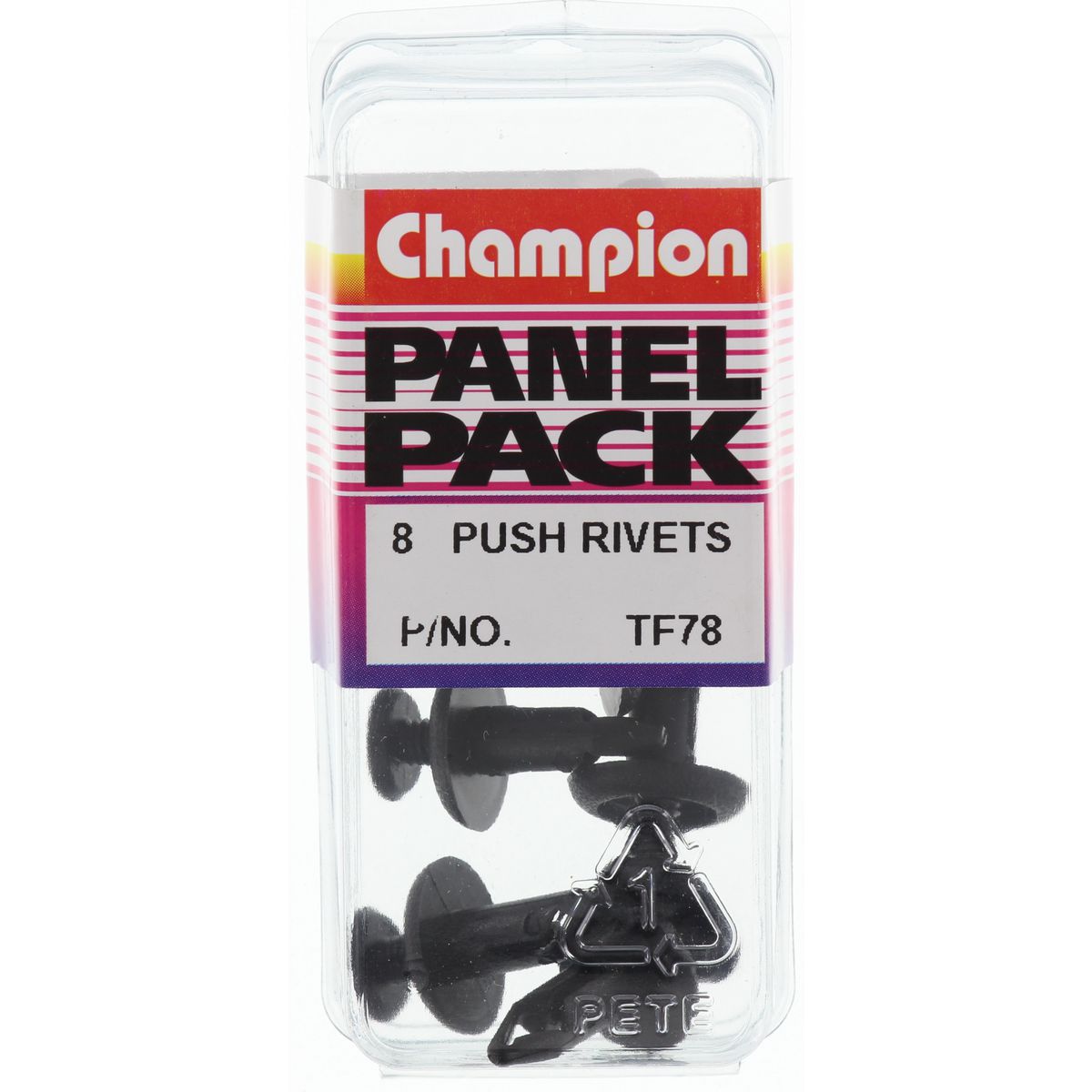 Champion Fasteners Screw Type Black Len: 18mm Hole: 6mm Head: 15mm TF78