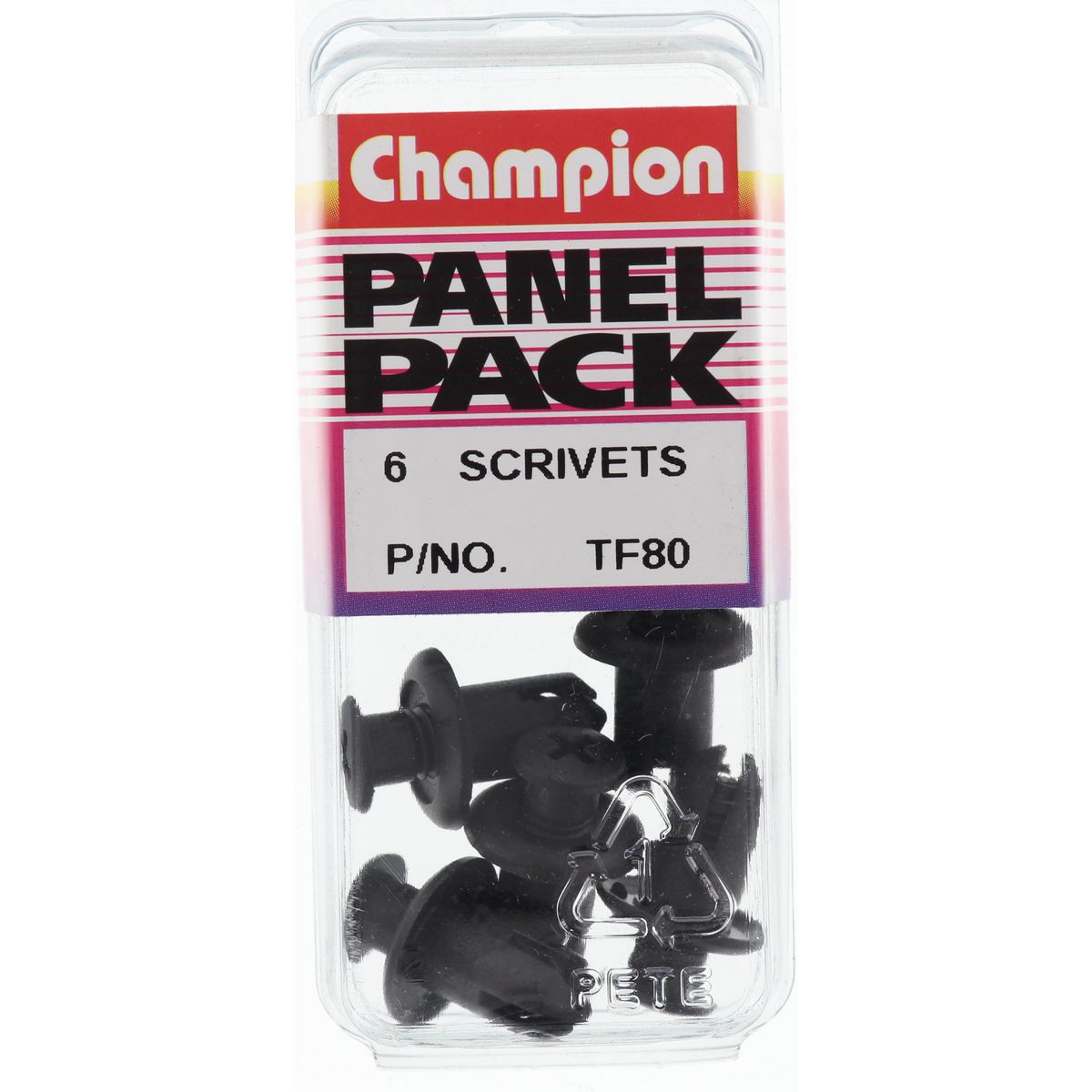 Champion Fasteners Scrivet Black Len: 20mm Hole: 8mm Head: 15mm TF80