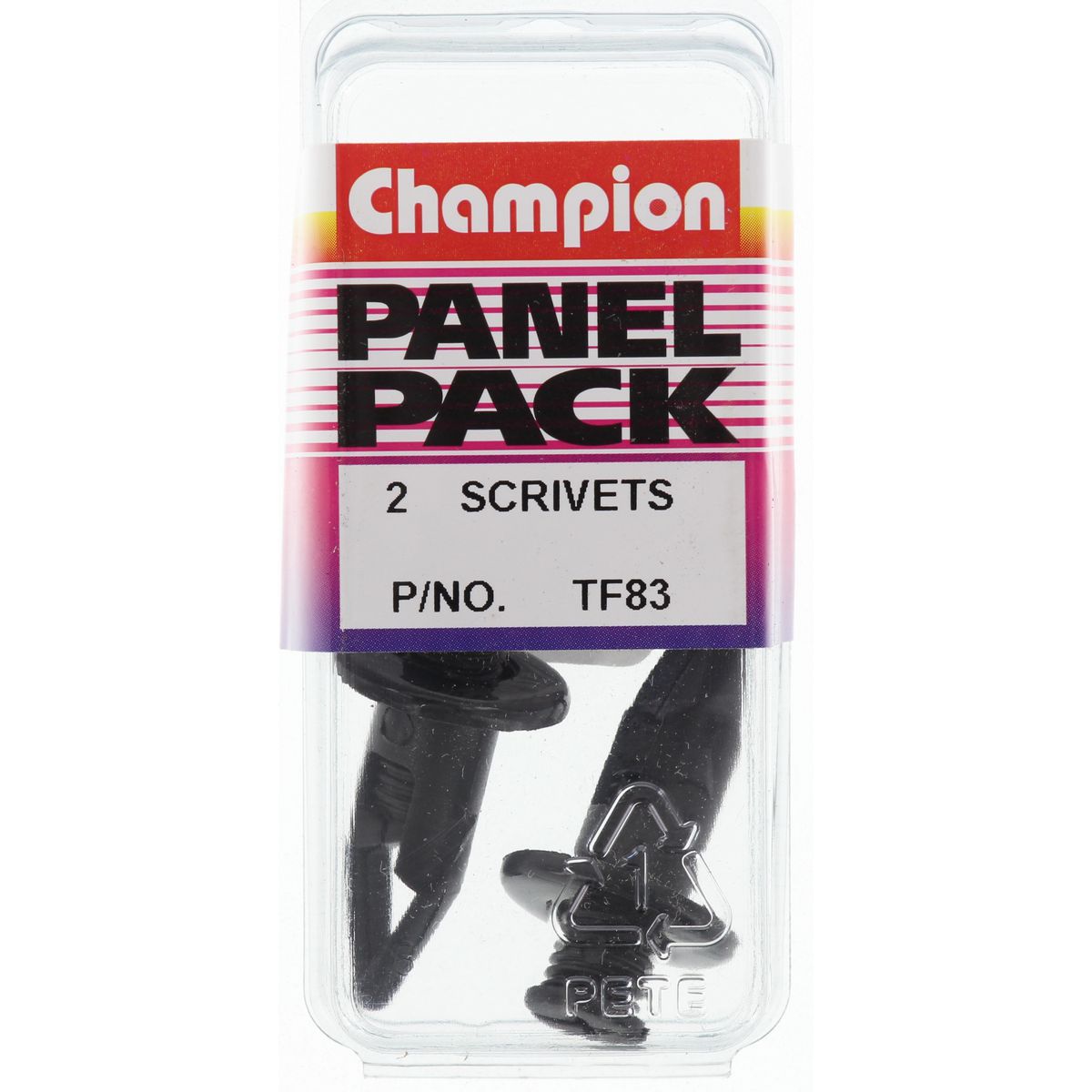 Champion Fasteners Scrivet Black Len: 27mm Hole: 10mm Head: 20mm TF83