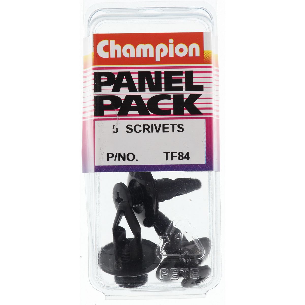 Champion Fasteners Scrivet Black Len: 18mm Hole: 8mm Head: 20mm TF84
