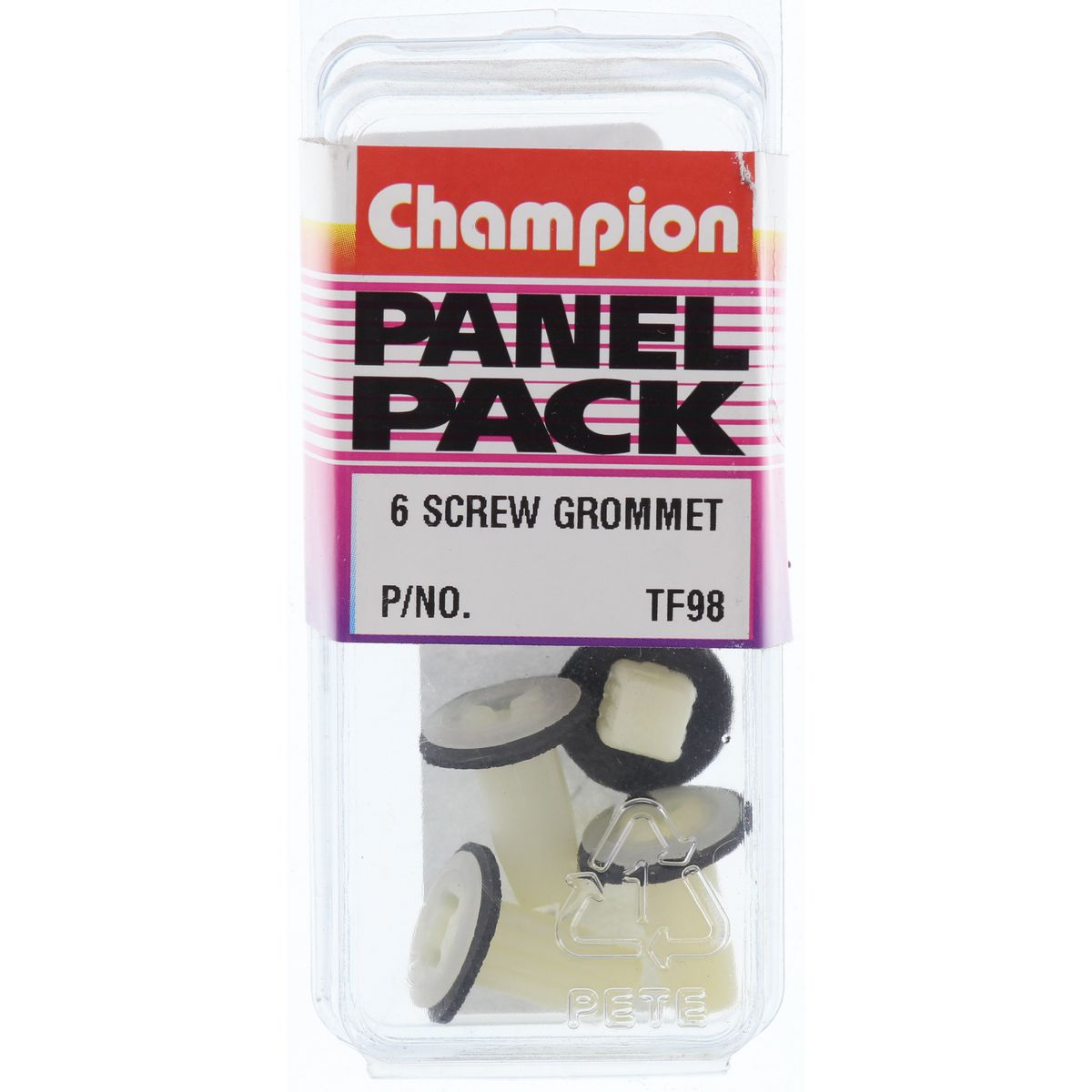 Champion Fasteners Screw Grommet Clear Len: 18mm Hole: 7mm Head: 13mm TF98