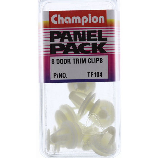 Champion Fasteners Door Trim Clip Clear Stem Dia: 9mm Top Head: 13mm Mid: 16mm Bottom Head: 16mm TF104