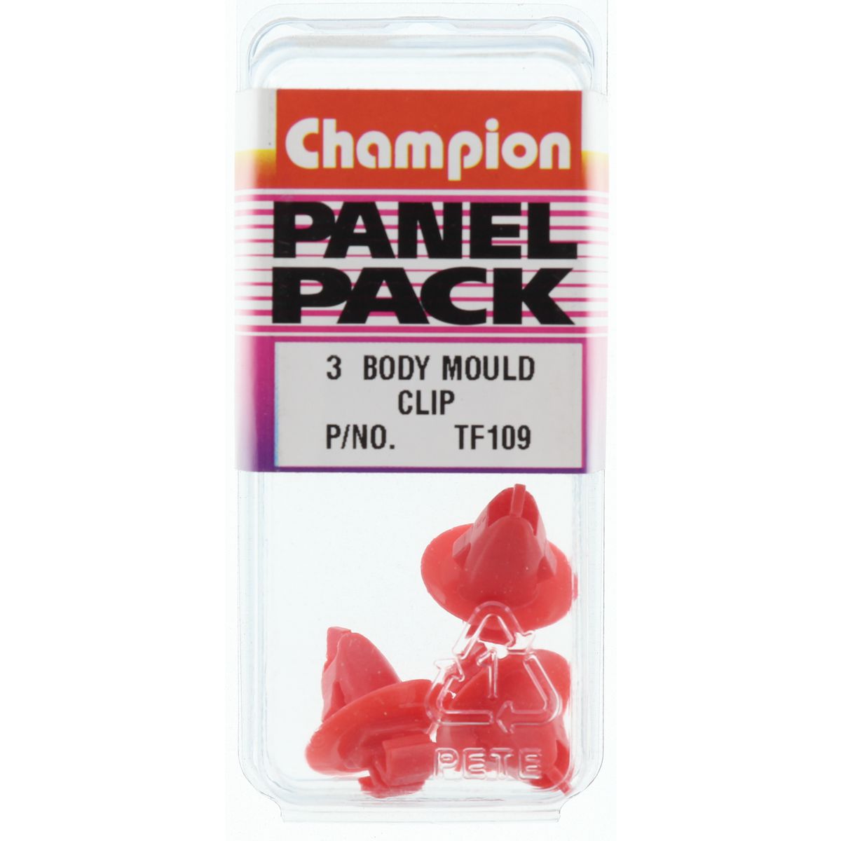 Champion Fasteners Body Mould Clip Red Len: 13mm Head: 17mm TF109