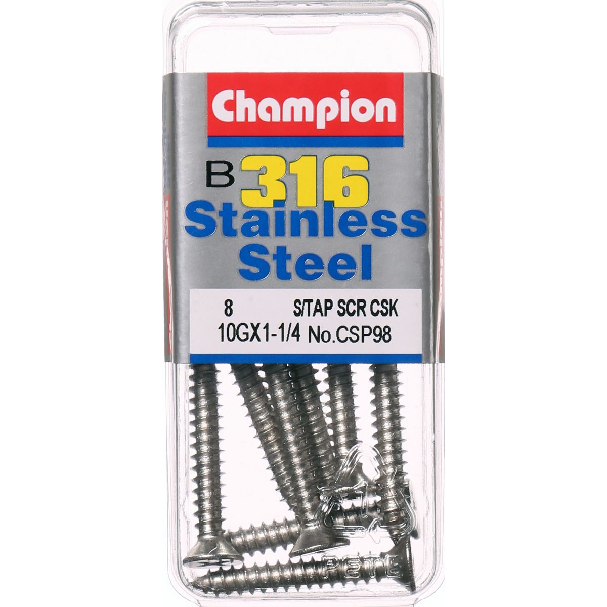Champion Fasteners Self TaPPEr Screw Csk Phillips Stainless Steel 4.8X32mm 316/A4 CSP98
