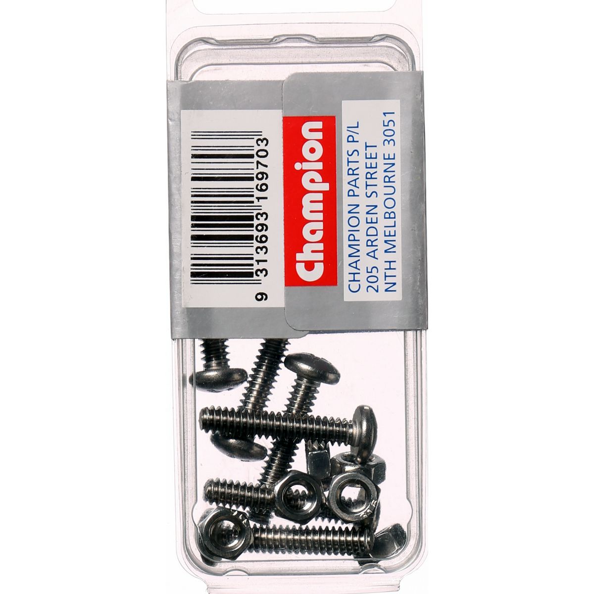 Champion Fasteners Machine Screw & Nut Pan Phillips Stainless Steel 3/16Inx1In 316/A4 CSP67
