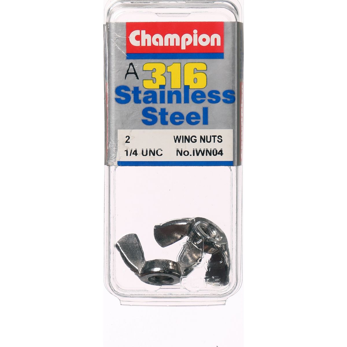 Champion Fasteners Wing Nut Stainless Steel 1/4In Unc 316/A4 IWN04