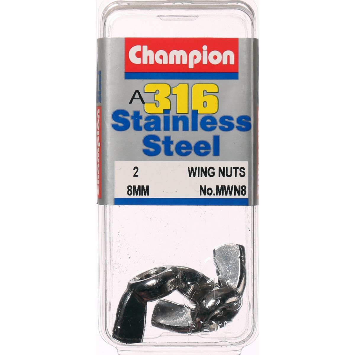 Champion Fasteners Wing Nut Stainless Steel M8X1.25 316/A4 MWN8