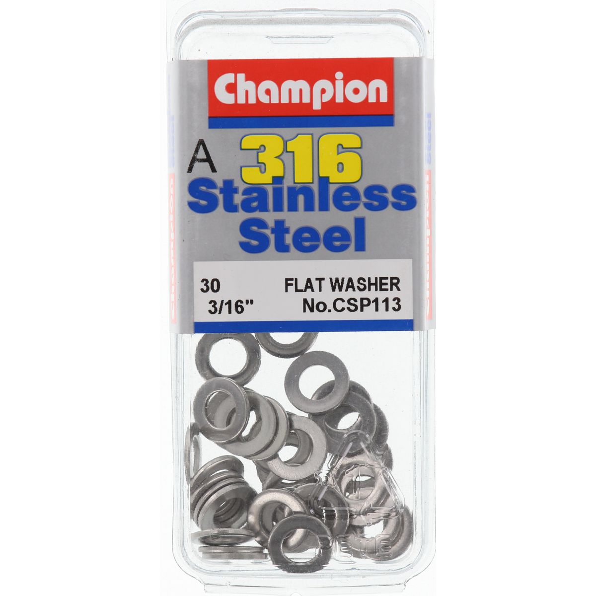 Champion Fasteners Washer Flat Stainless Steel 5mm 316/A4 CSP113