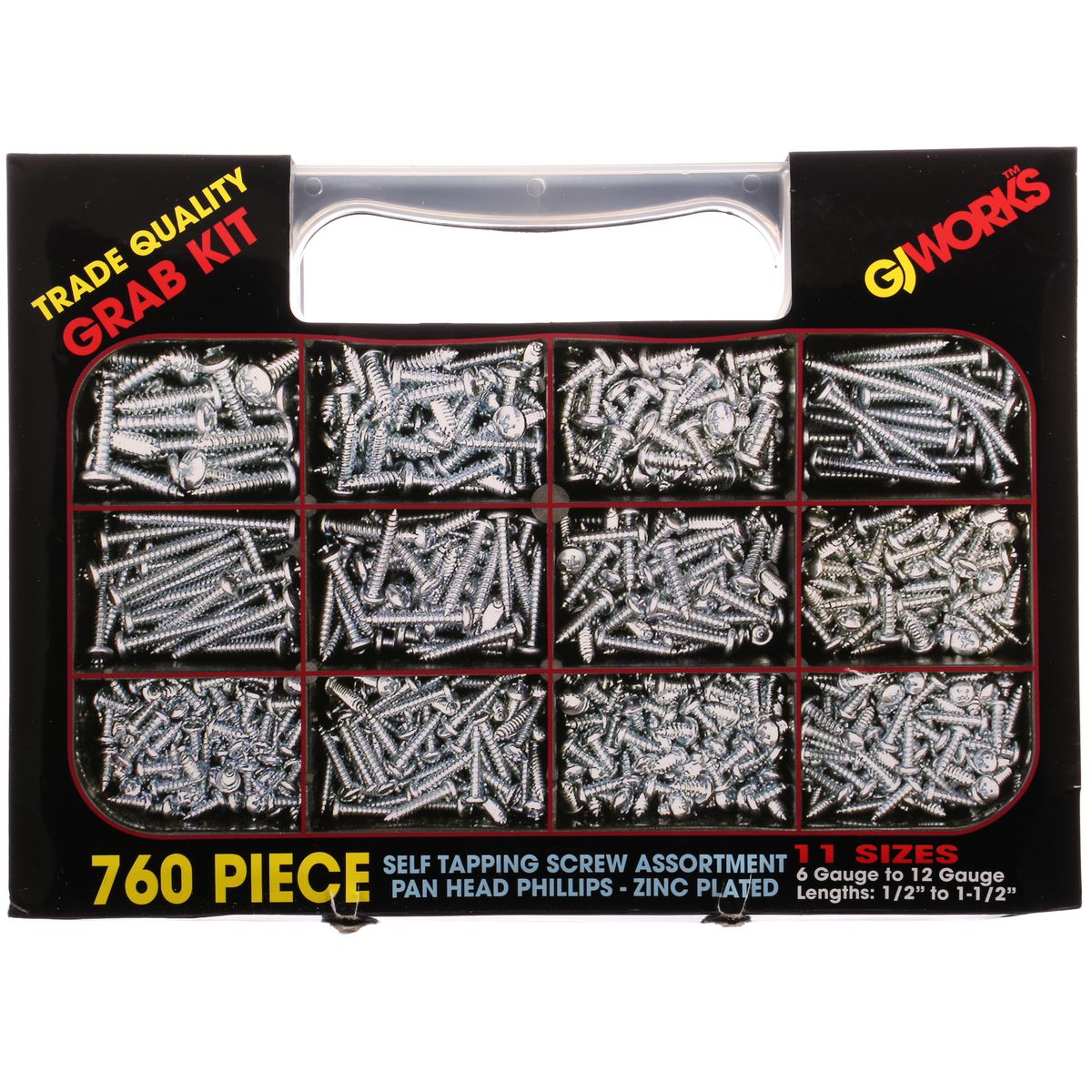 Grab Kit - Self-Tap Pan Phillips Head Screws GKA760