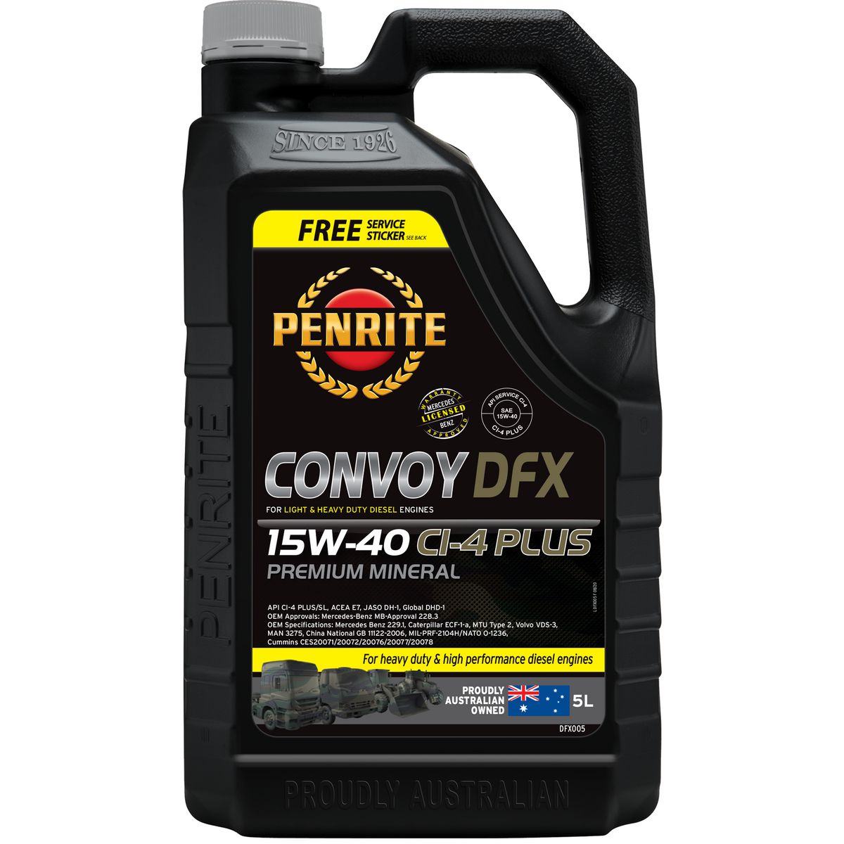 Penrite Diesel Fx Diesel 15W-40 Ci-4 Plus-Sl Engine Oil 5L