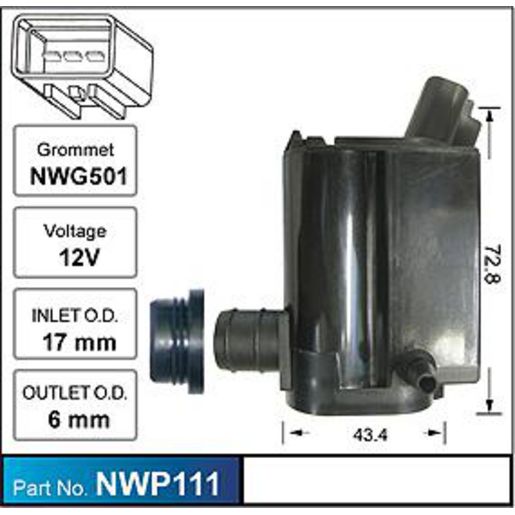 NICE Windscreen Washer Pump NWP111