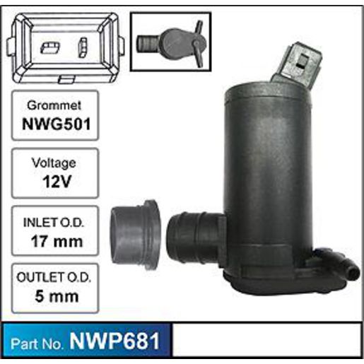 NICE Windscreen Washer Pump NWP681