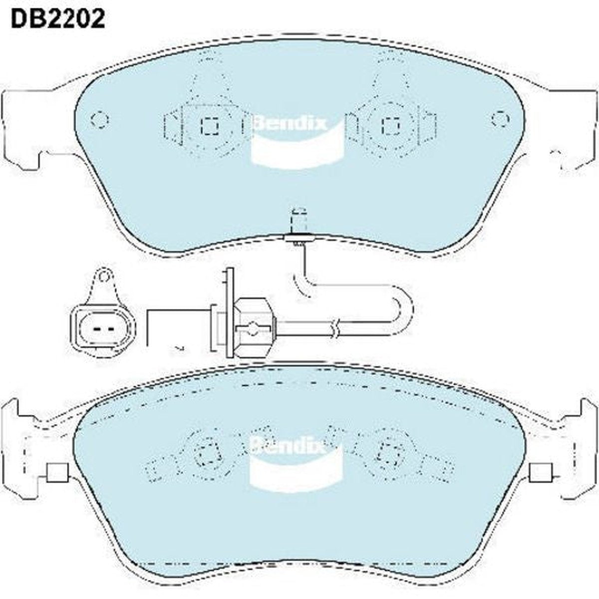 Bendix EURO Brake Pad Set Front DB2202 EURO+